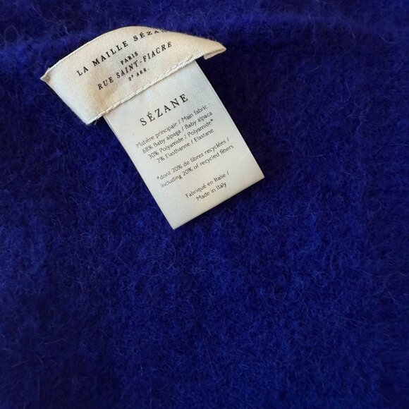 NWOT Sezane Marianne Scarf & Paul Beanie Set - Electric Blue - Picture 4 of 7